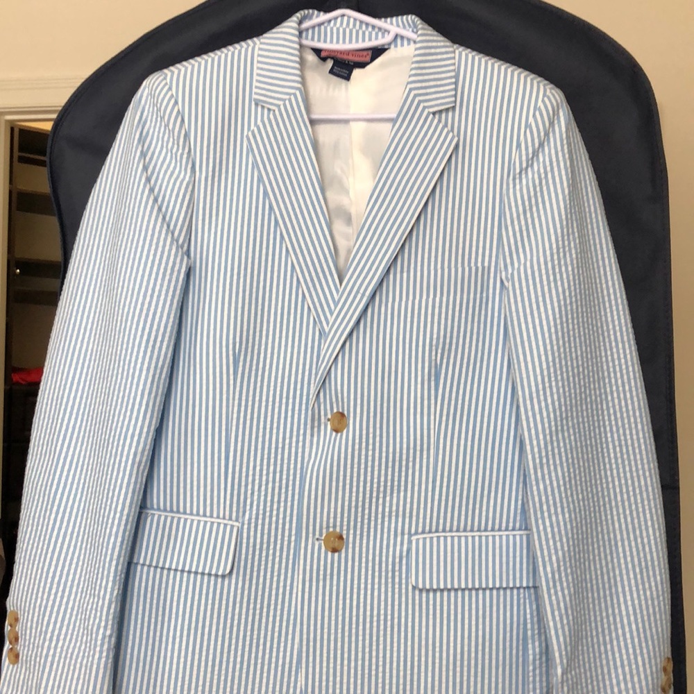 Boys Vineyard Vine Seersucker 14 Blazer